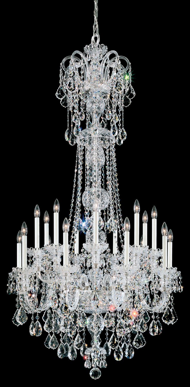 Schonbek 6818-40R Olde World 23 Light Polished Silver Chandelier Ceiling Light in Radiance