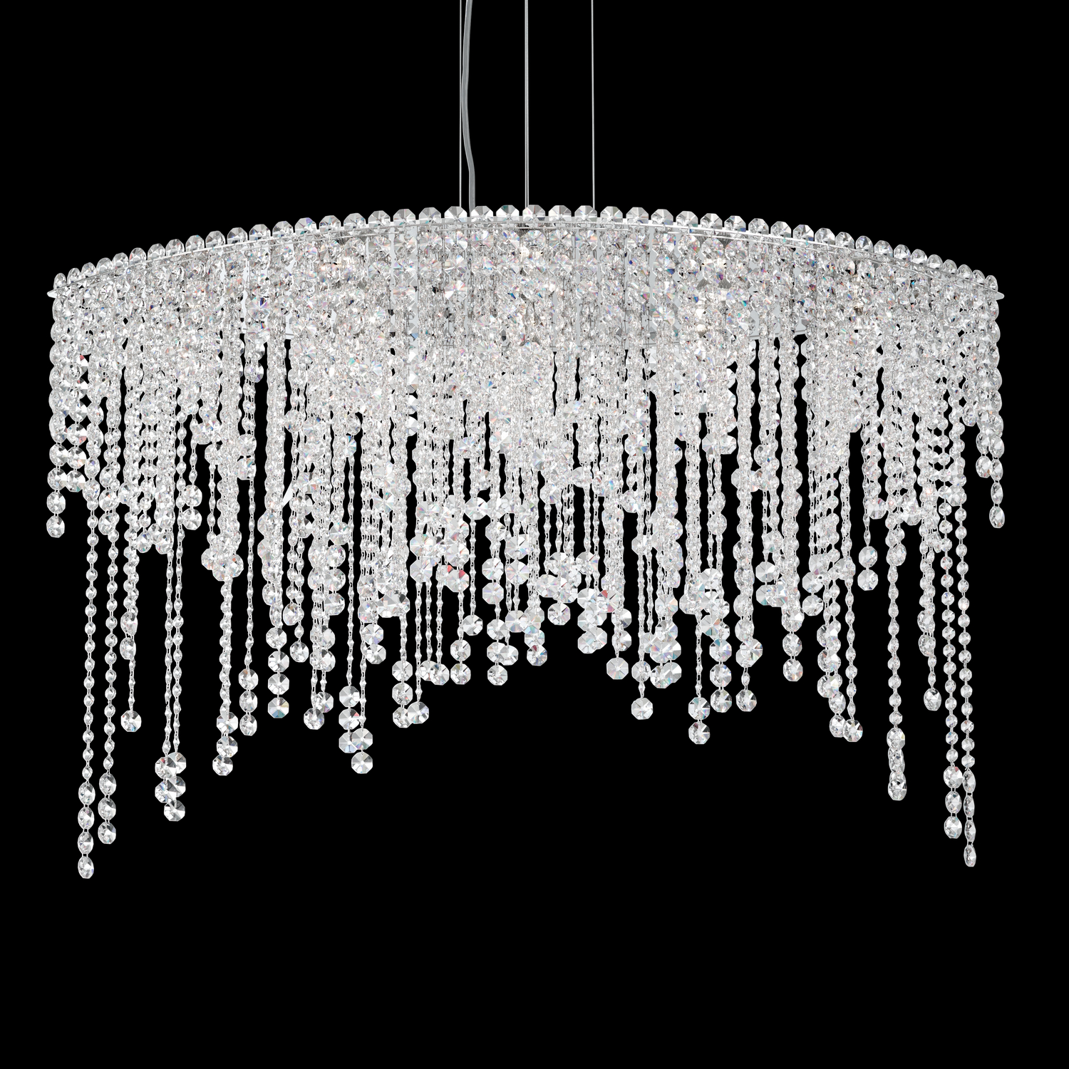 Schonbek CH4812N-401R Chantant 8 Light 43 inch Polished Stainless Steel Linear Pendant Ceiling Light in Radiance