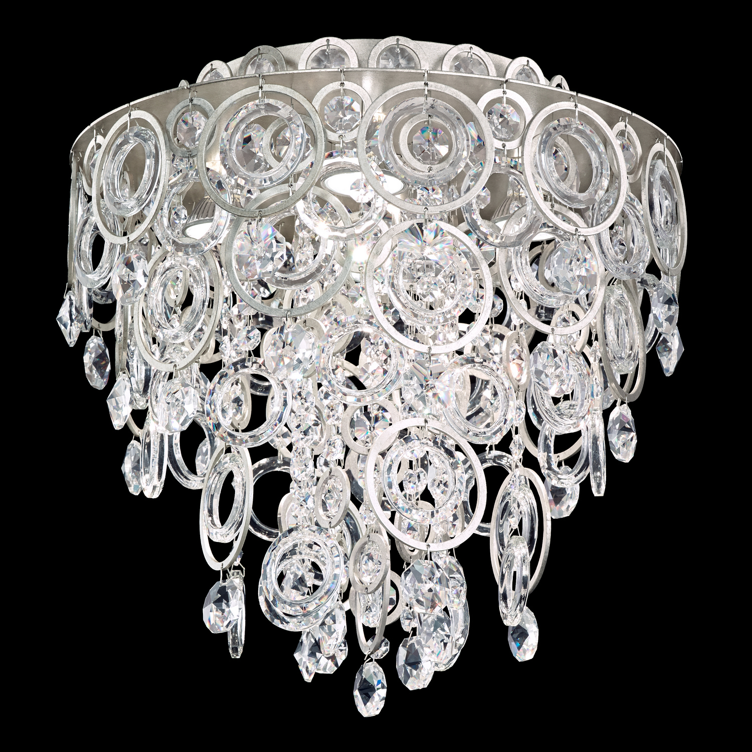 Circulus 4-Light Flush Mount Ceiling Light in Heirloom Silver