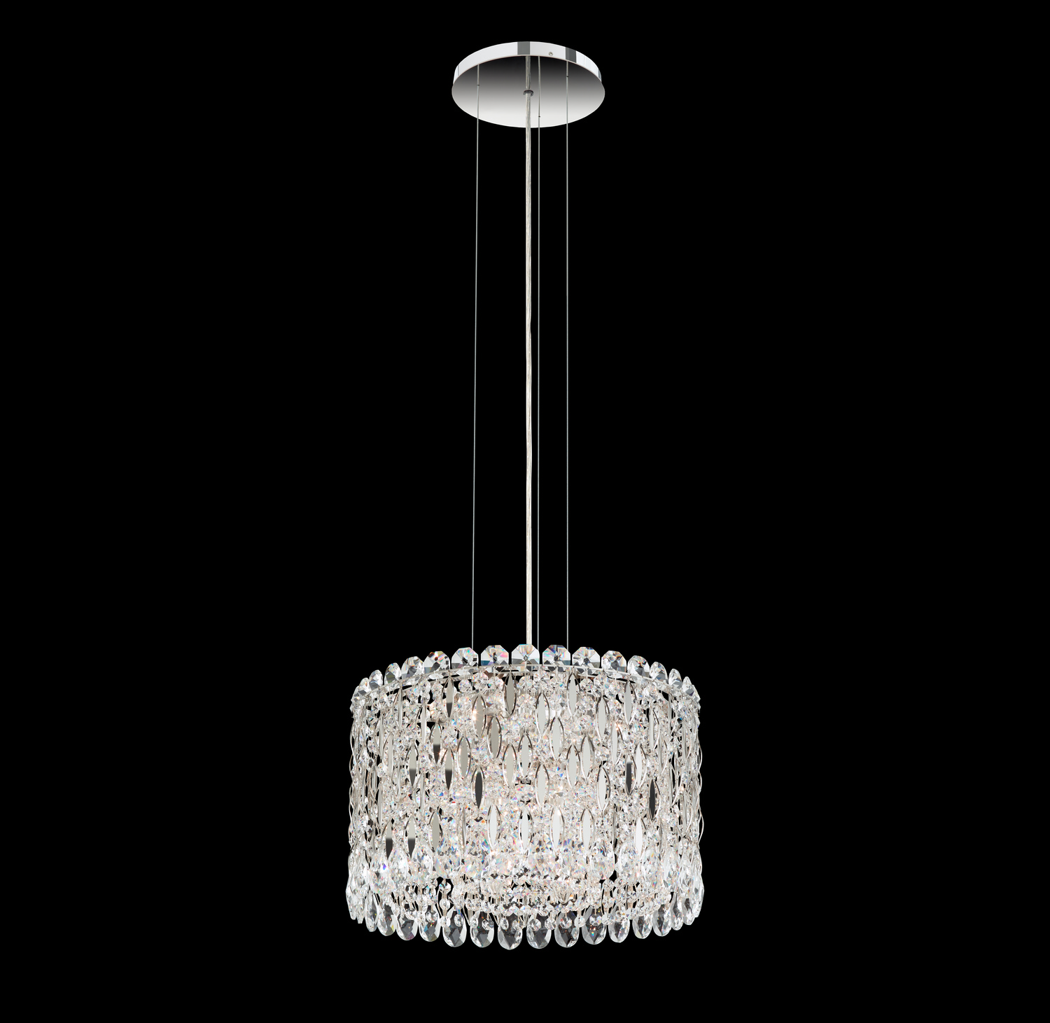 Schonbek RS8345N-06R Sarella 8 Light White Mini Pendant Ceiling Light in Radiance