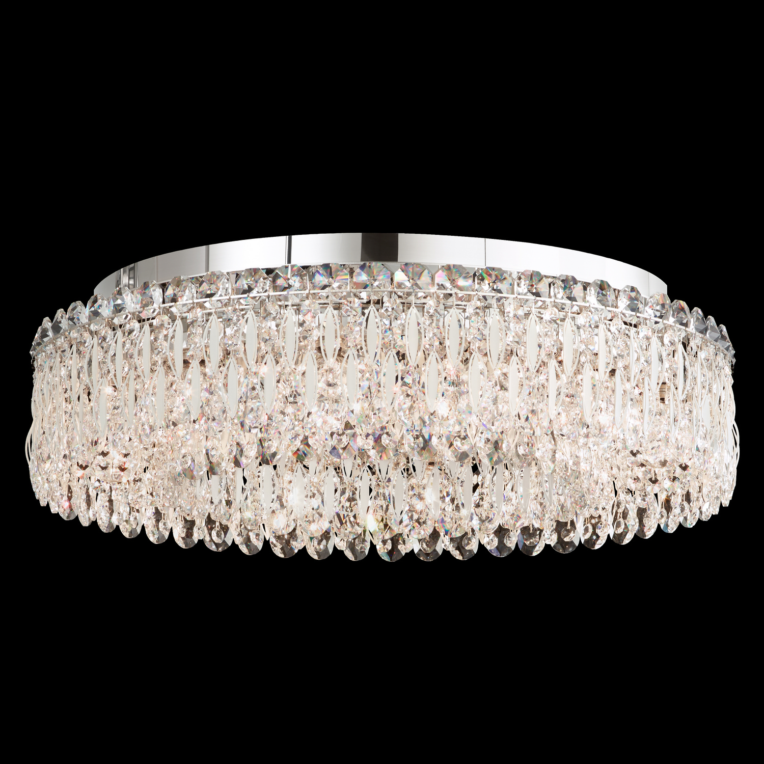 Schonbek RS8347N-06R Sarella 12 Light White Flush Mount Ceiling Light in Radiance