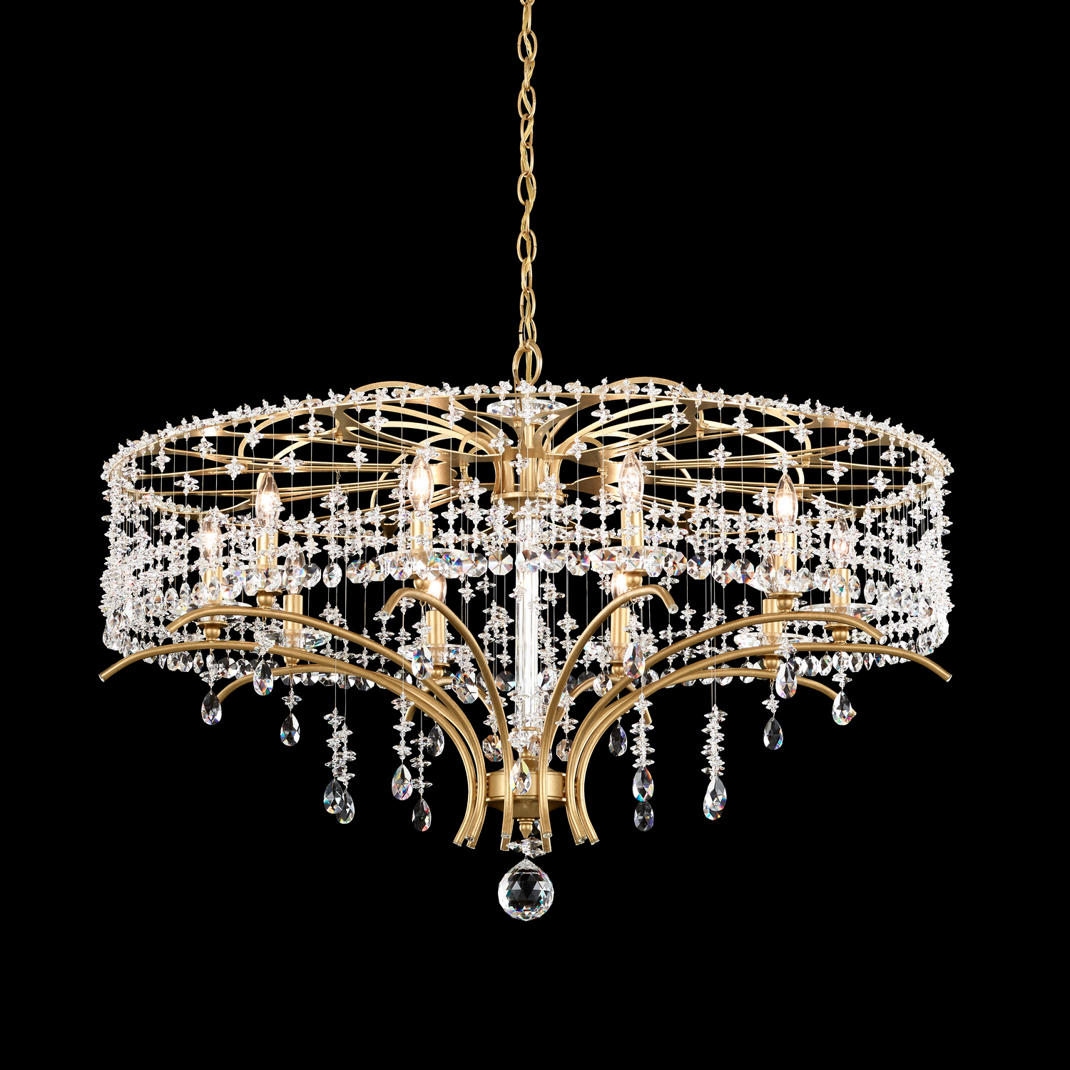 Schonbek TC1036N-06R Bella Rose 10 Light White Chandelier Ceiling Light in Radiance