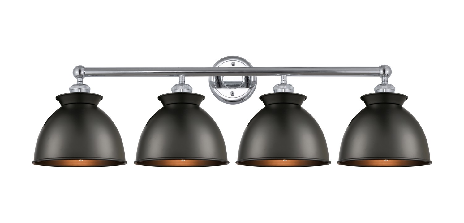 Four Light Bath Vanity by Innovations - Edison Collection, Polished Chrome Finish - 616-4W-PC-M14-BK