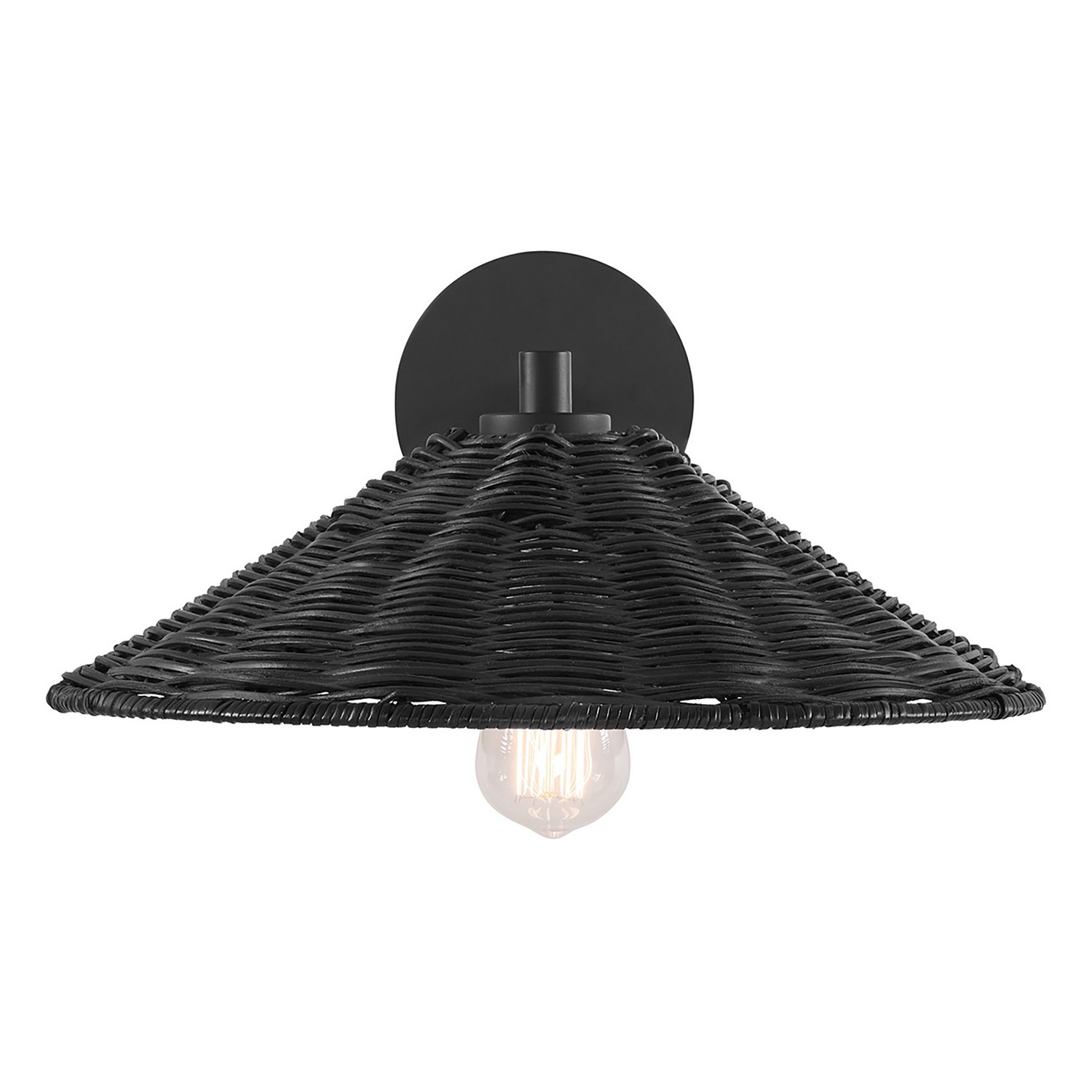 Trade Winds Wicker 1-Light Wall Sconce - Picture 7 of 12