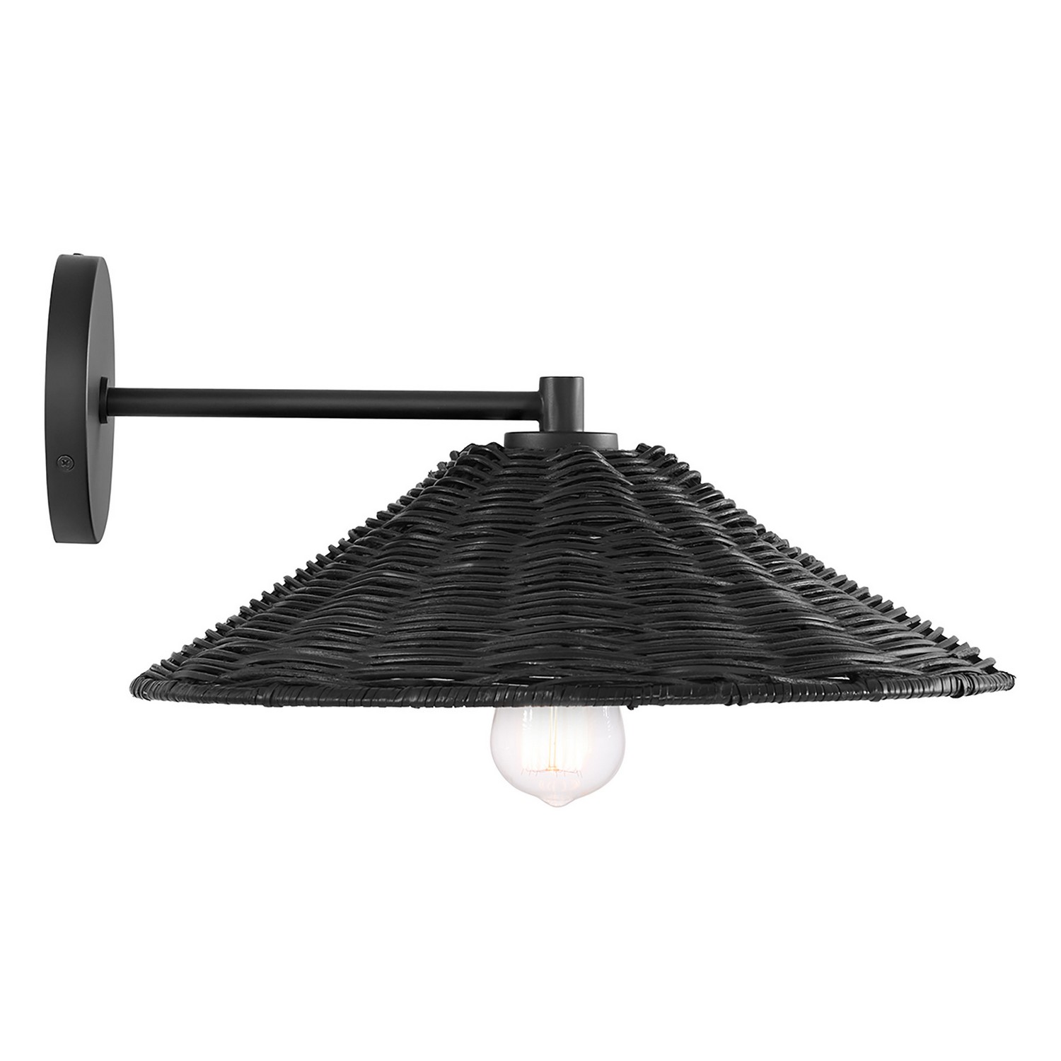 Trade Winds Wicker 1-Light Wall Sconce - Picture 8 of 12
