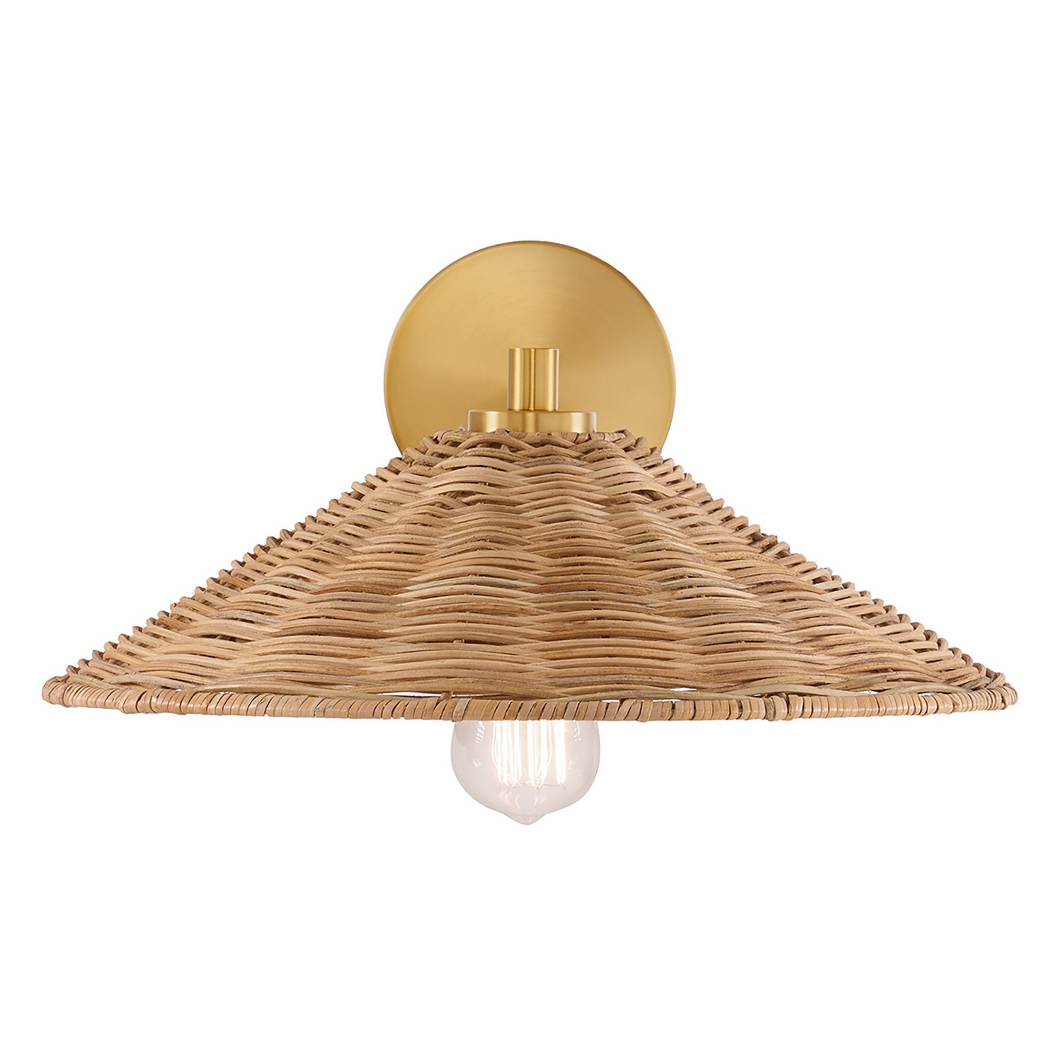 Trade Winds Wicker 1-Light Wall Sconce - Picture 10 of 12