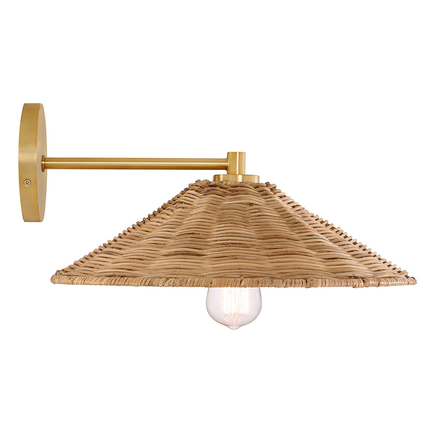 Trade Winds Wicker 1-Light Wall Sconce - Picture 12 of 12