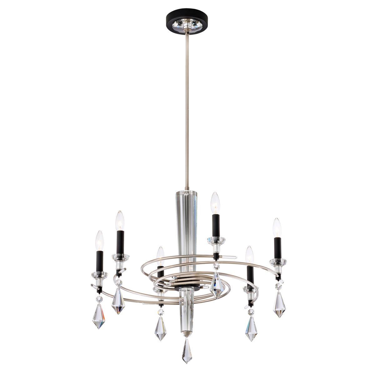 Photos - Chandelier / Lamp Schonbek Soft Gold Black Chandelier from the Tempest Collection S5606-709/18R
