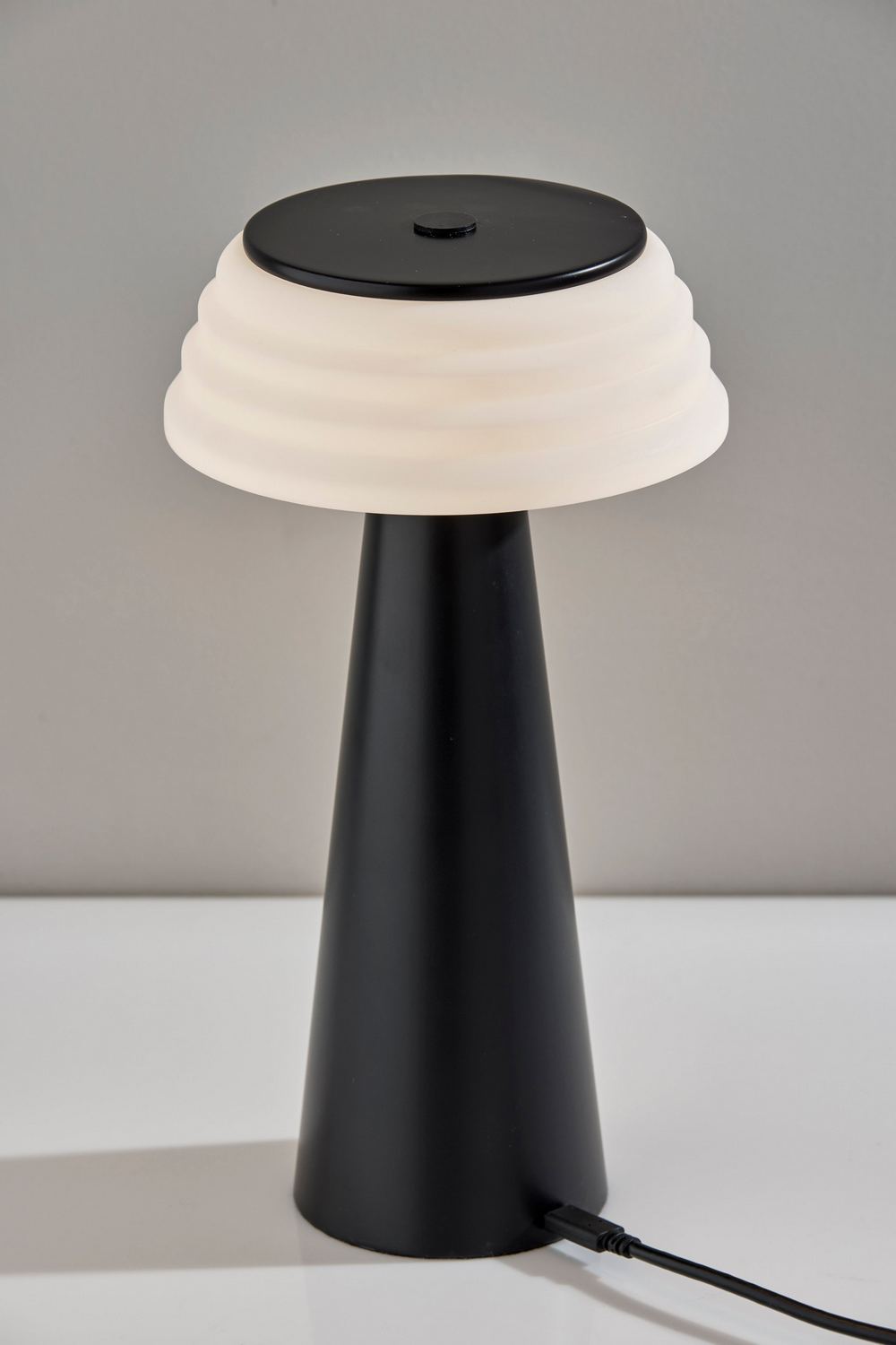 Adesso 12.5" Plastic Jacky Cordless Led Table Lamp - Black