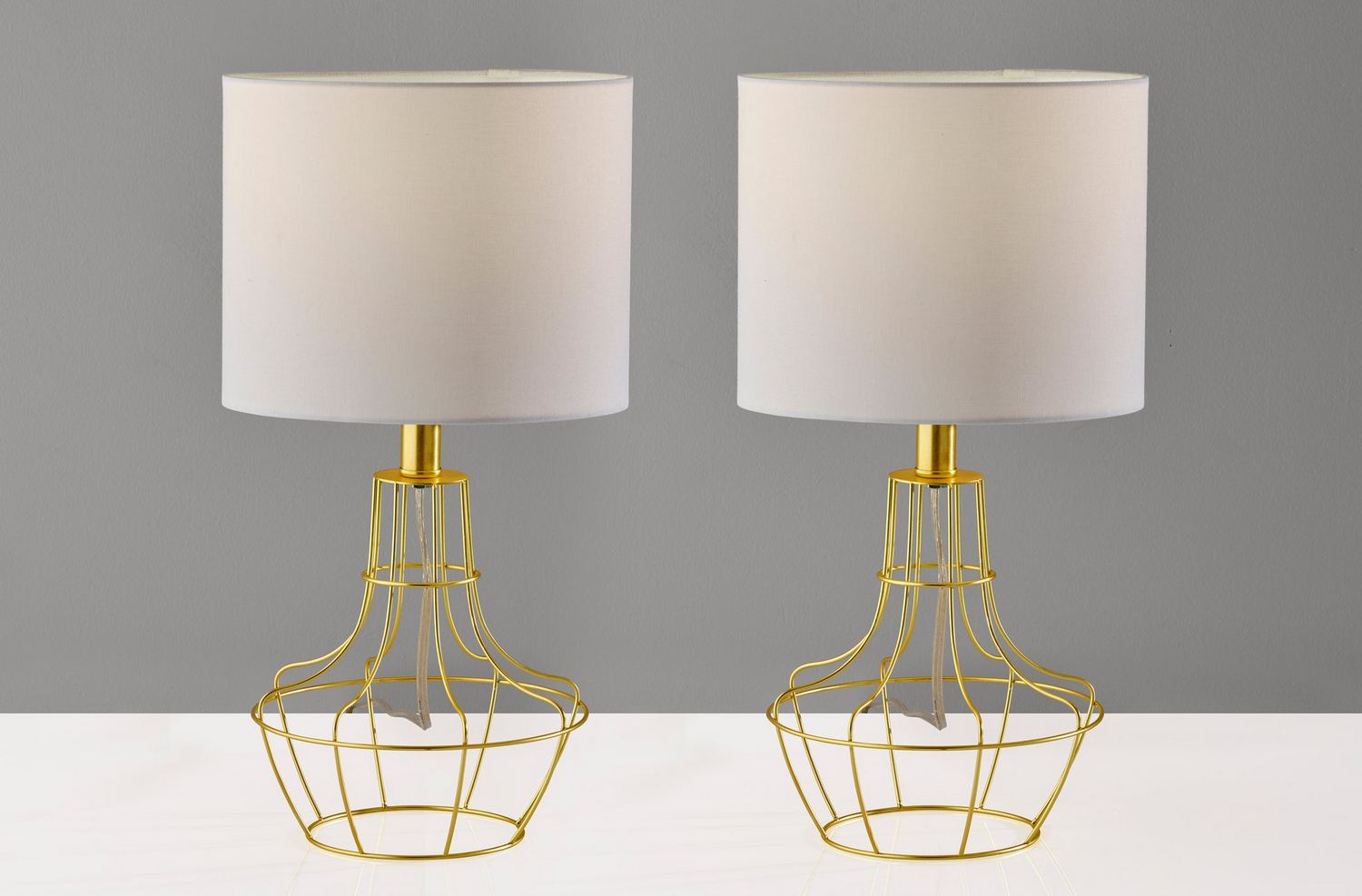 Adesso SL1182-21 Stella 18.75 inch 60.00 watt Antique brass Table Lamps Portable Light, Simplee Adesso, 2 Pack