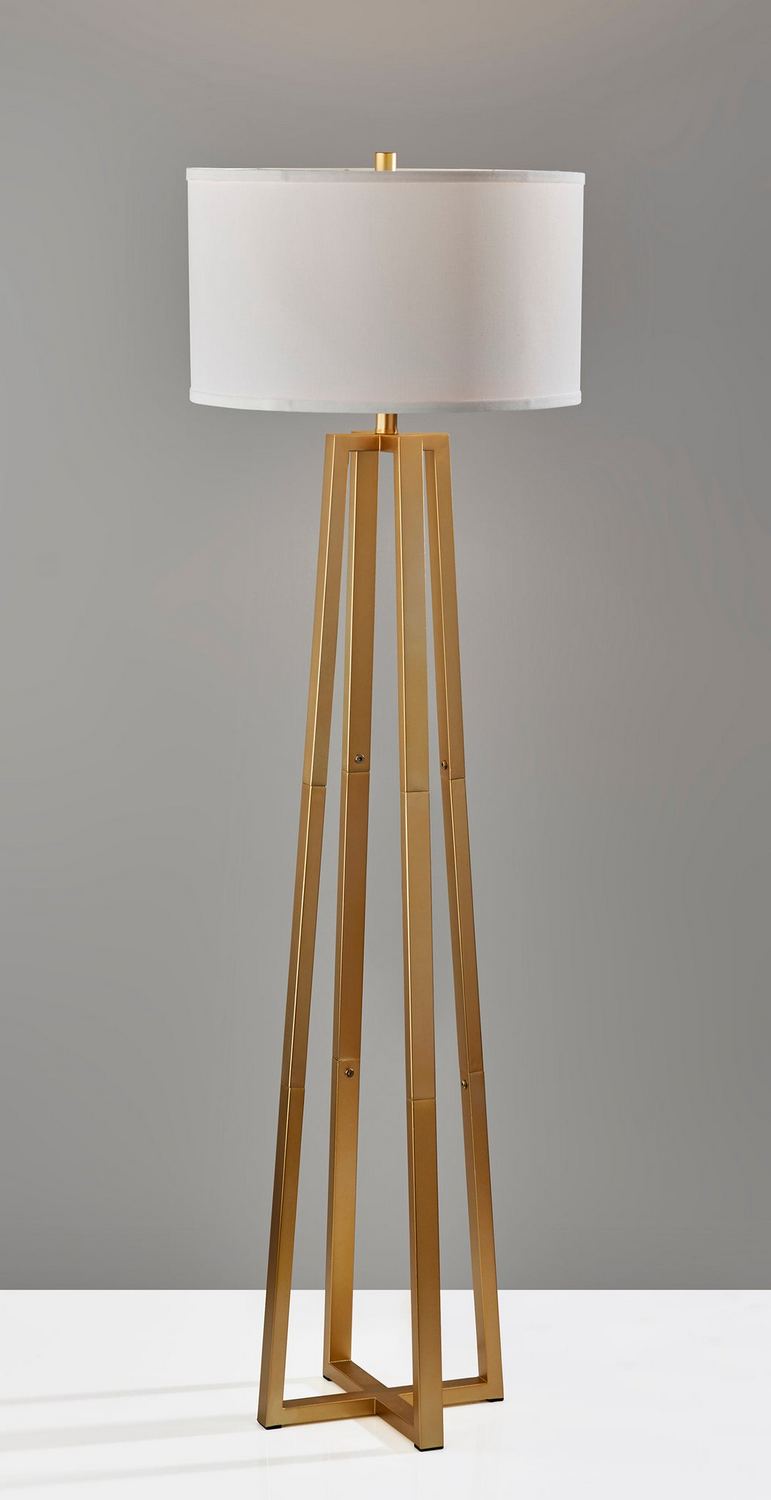 Antique Brass Floor Lamp From The Oakley Collection