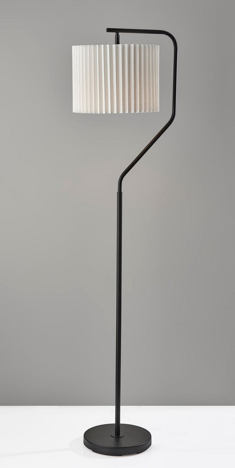 Adesso SL9502-01 Evan 60 inch 100.00 watt Black Floor Lamp Portable Light, Simplee Adesso