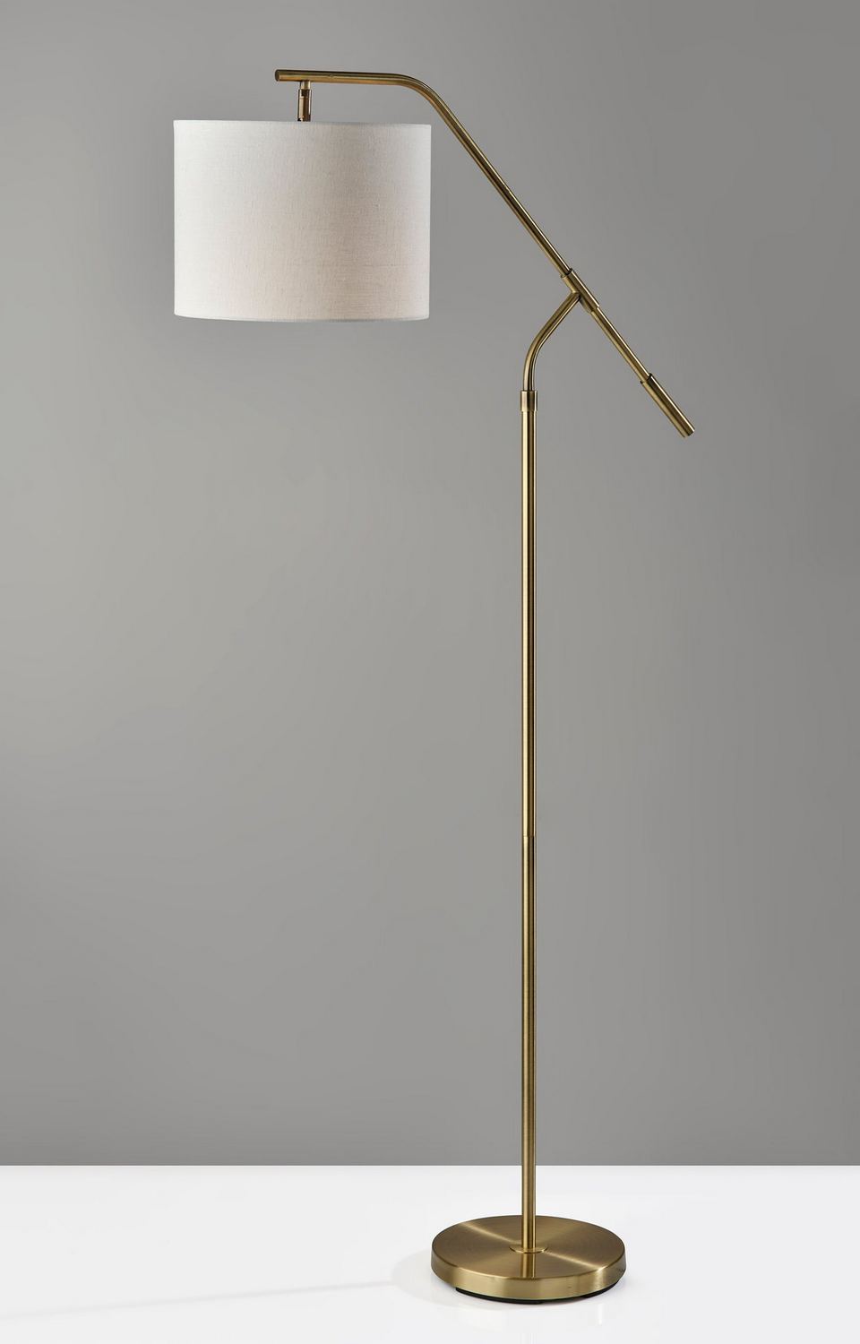 Adesso SL9503-21 Milo 60 inch 100.00 watt Antique Brass Floor Lamp Portable Light, Simplee Adesso