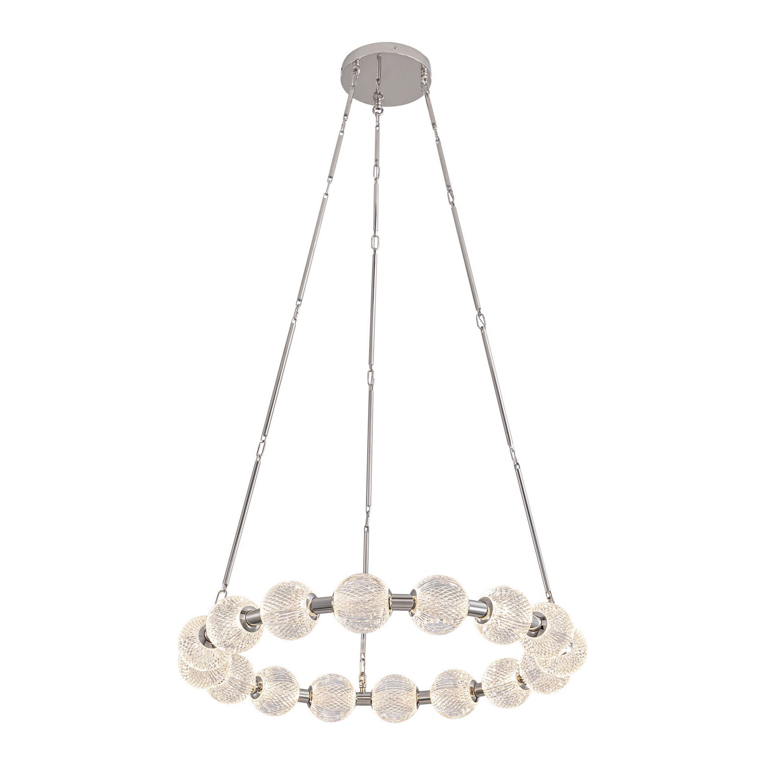 Photos - Chandelier / Lamp Alora Polished Nickel LED Chandelier from the Marni Collection CH321032PN-UNV-010