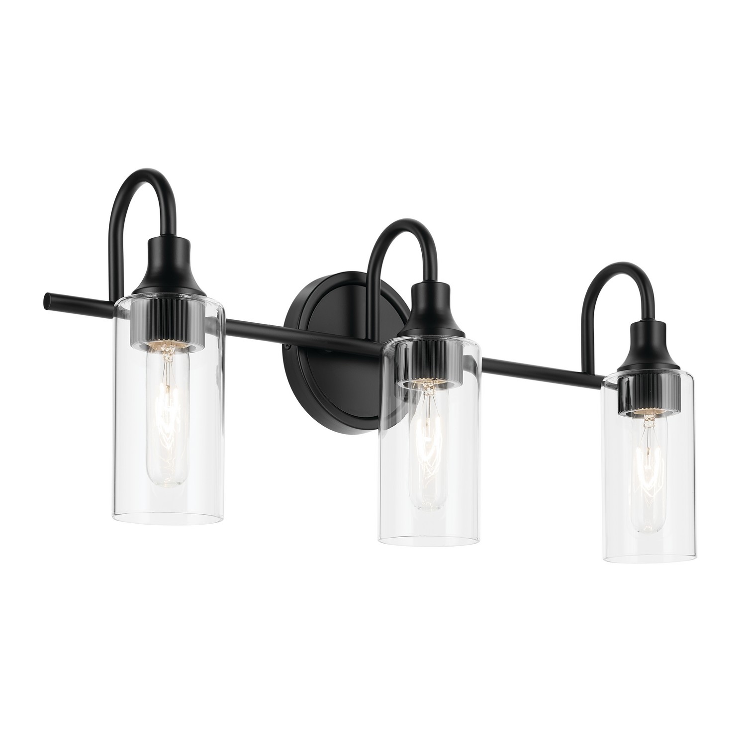 Photos - Chandelier / Lamp Kichler Black Bathroom Vanity Light from the Kavi Collection 55211BK