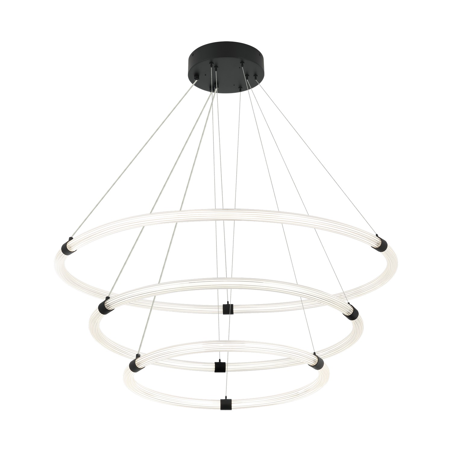 Matteo Lighting C34896MB Inkara LED 39.38 inch Matte Black Pendant Ceiling Light