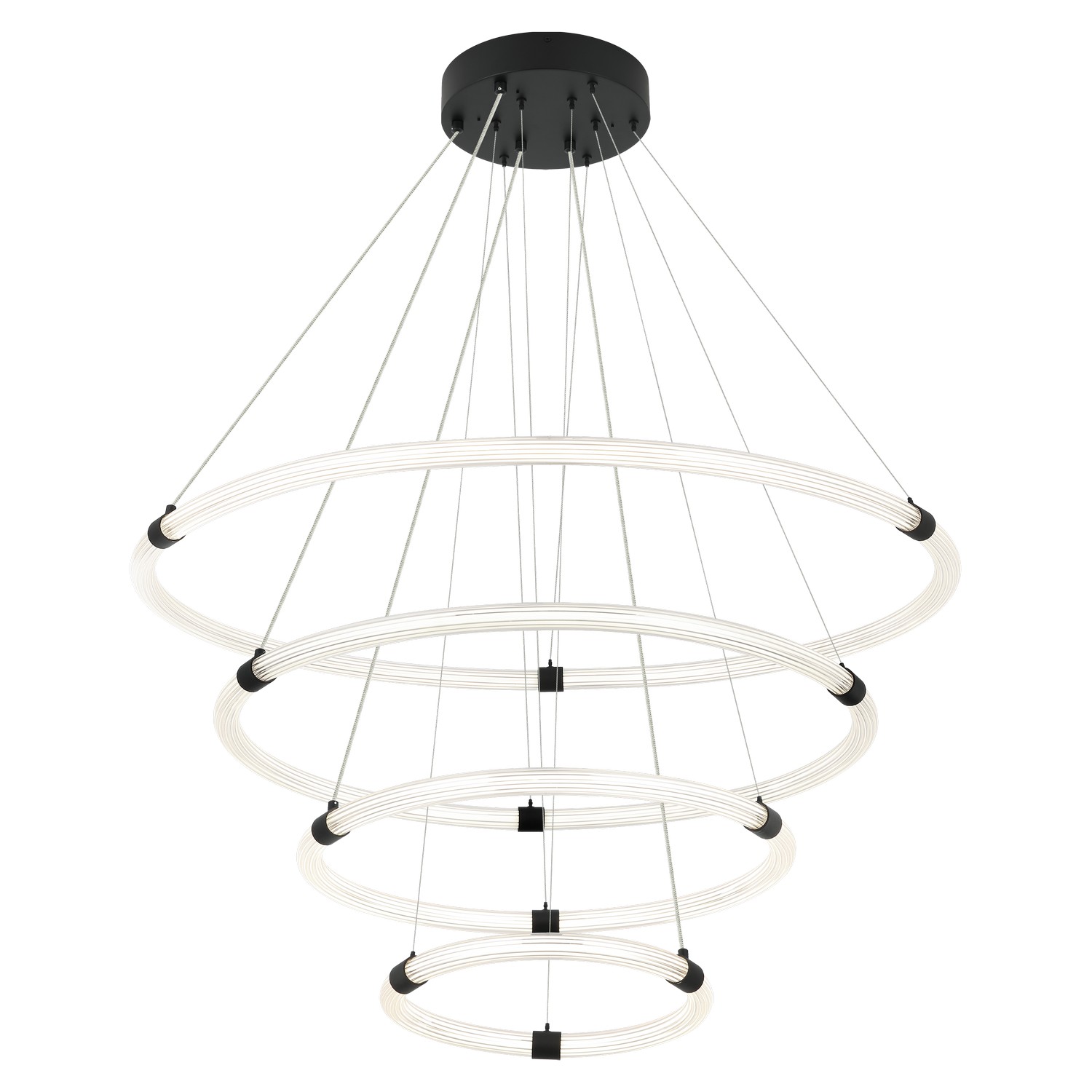 Matteo Lighting C34899MB Inkara LED 39.38 inch Matte Black Pendant Ceiling Light