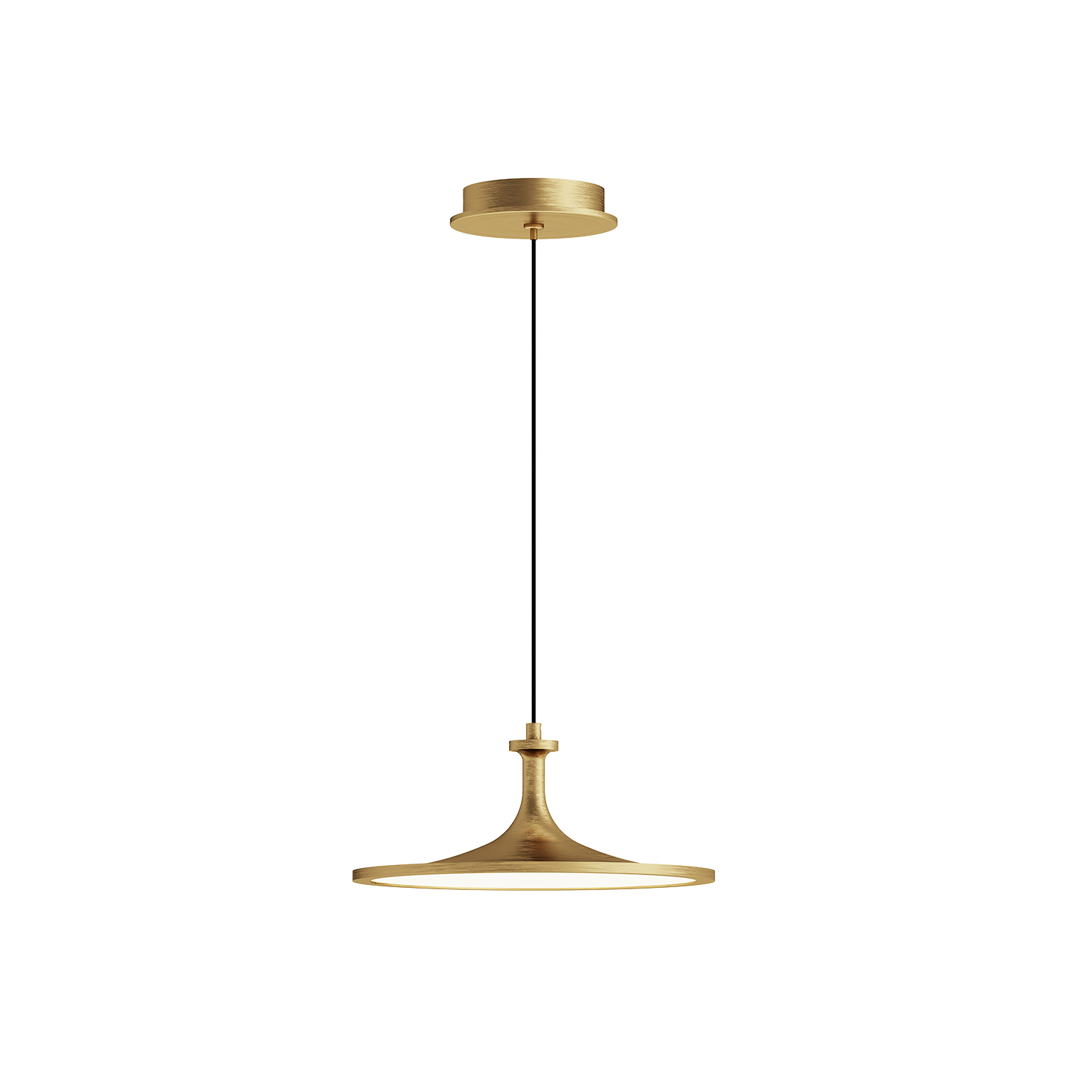 Photos - Chandelier / Lamp Wide Alora Brushed Gold LED Pendant from the Issa Collection PD418012BG-UNV
