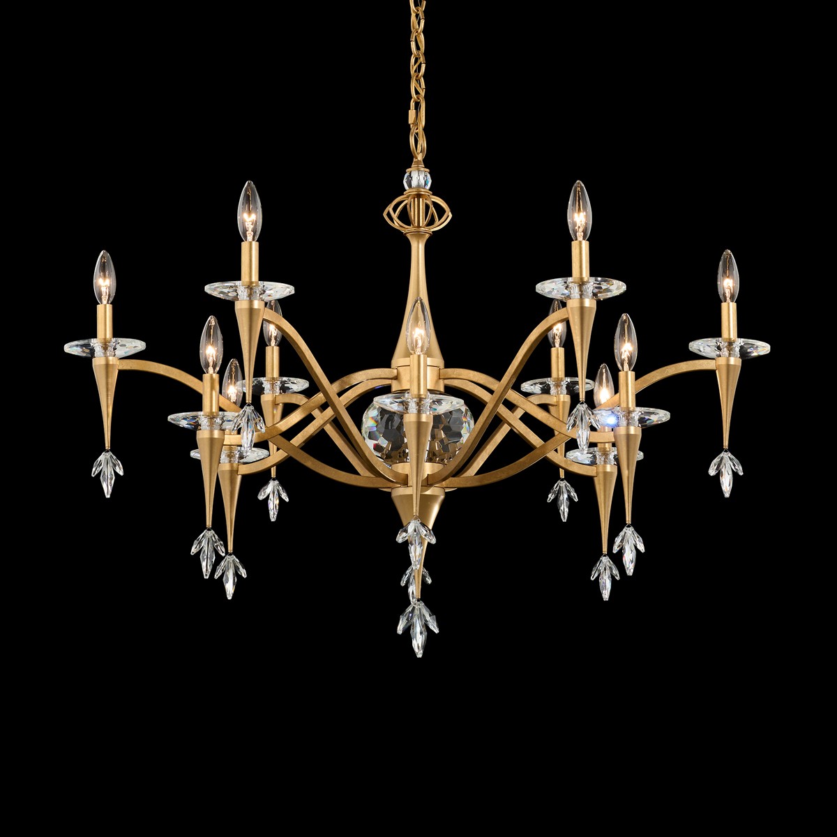 Schonbek S47512-711R Signature Waverly 12 Light 39.5 inch White Gold Chandelier Ceiling Light