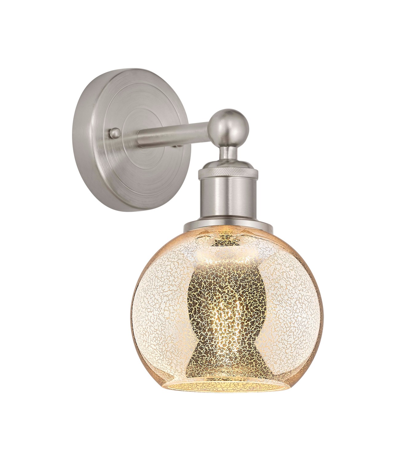 One Light Wall Sconce by Innovations - Edison Collection, Brushed Satin Nickel Finish - 616-1W-SN-G128-6