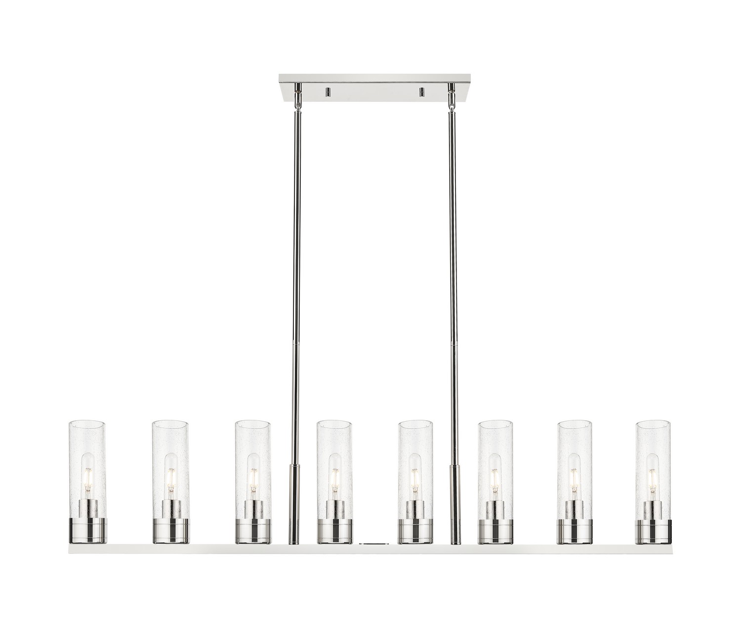 Eight Light Linear Pendant by Innovations - Downtown Urban Collection, Polished Nickel Finish - 617-8I-PN-G617-8SDY