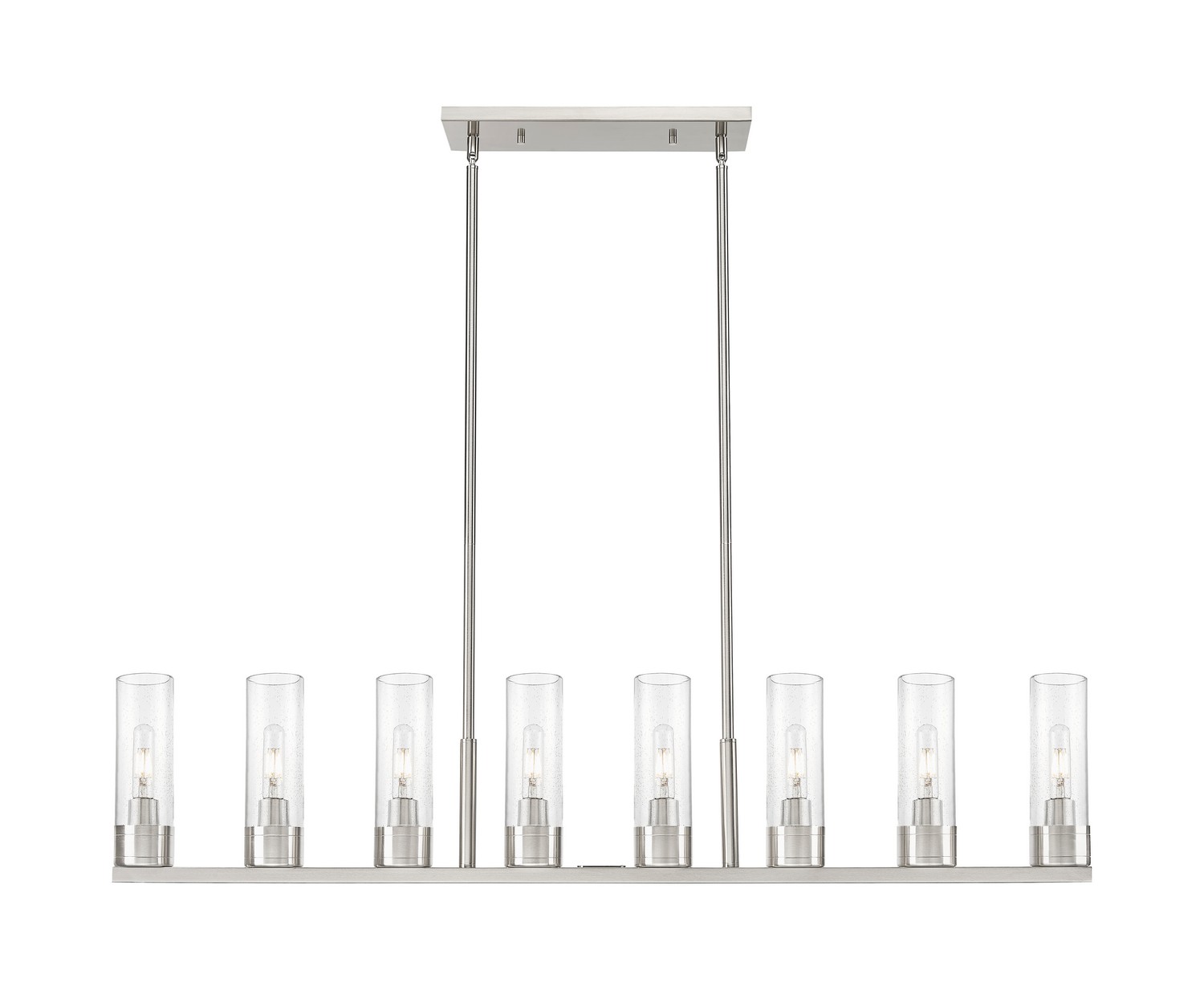 Eight Light Linear Pendant by Innovations - Downtown Urban Collection, Satin Nickel Finish - 617-8I-SN-G617-8SDY