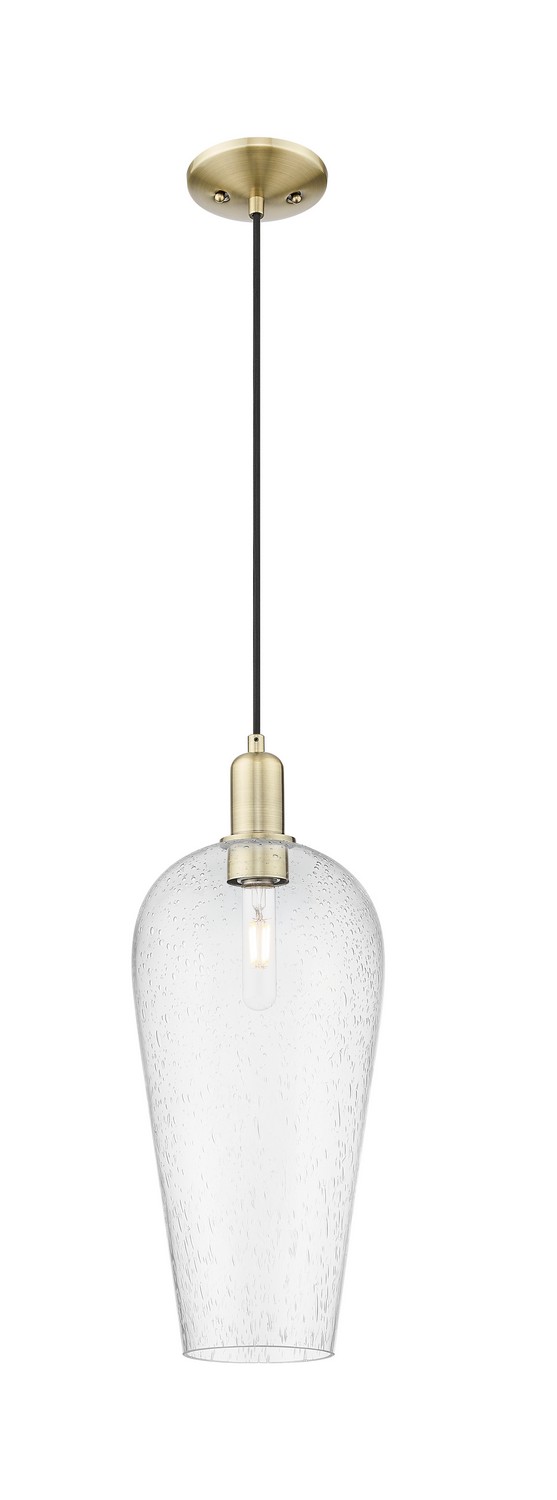 One Light Mini Pendant by Innovations - Arcadia Collection, Antique Brass Finish - 716-1P-AB-G456-8SDY