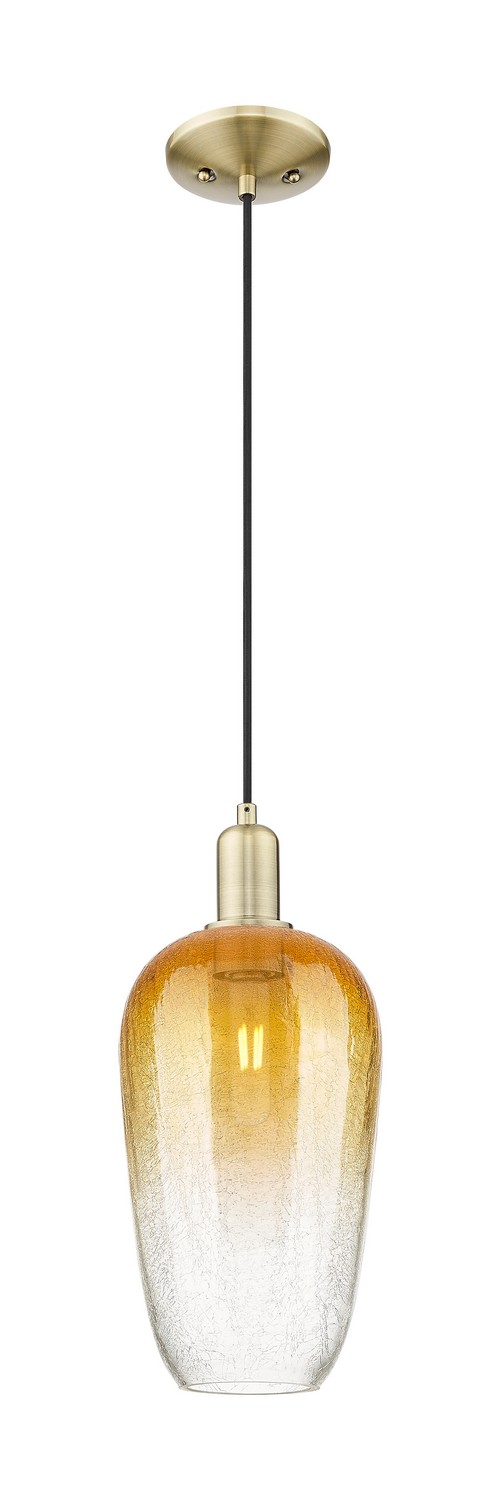 One Light Mini Pendant by Innovations - Arcadia Collection, Antique Brass Finish - 716-1P-AB-G484-7AM