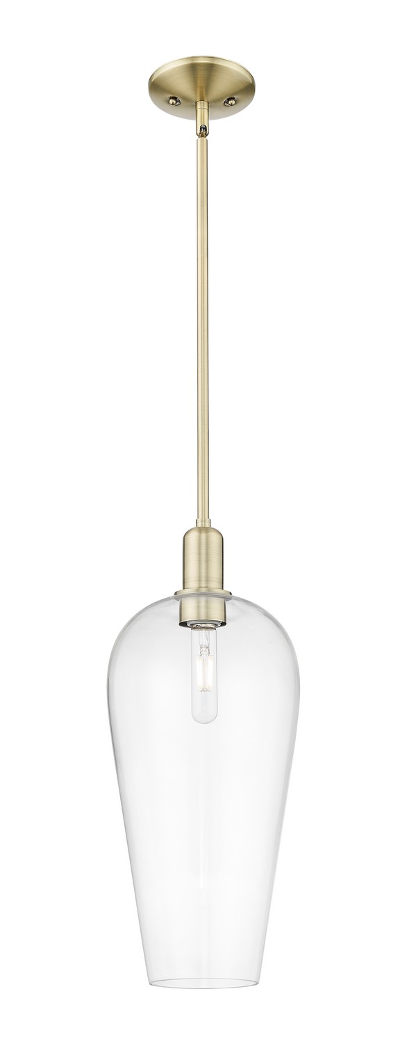 One Light Mini Pendant by Innovations - Arcadia Collection, Antique Brass Finish - 716-1S-AB-G456-8CL