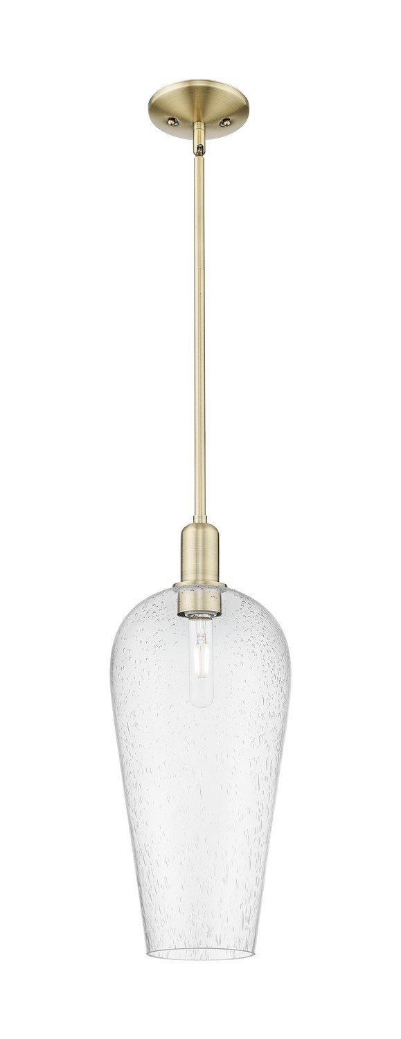 One Light Mini Pendant by Innovations - Arcadia Collection, Antique Brass Finish - 716-1S-AB-G456-8SDY