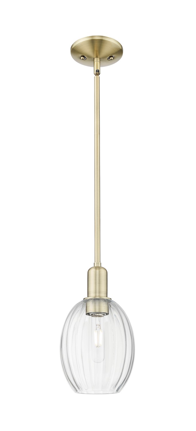 One Light Mini Pendant by Innovations - Arcadia Collection, Antique Brass Finish - 716-1S-AB-G459-6CL