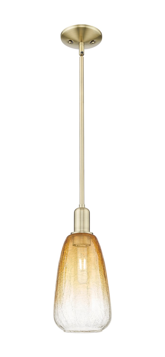 One Light Mini Pendant by Innovations - Arcadia Collection, Antique Brass Finish - 716-1S-AB-G480-6AM