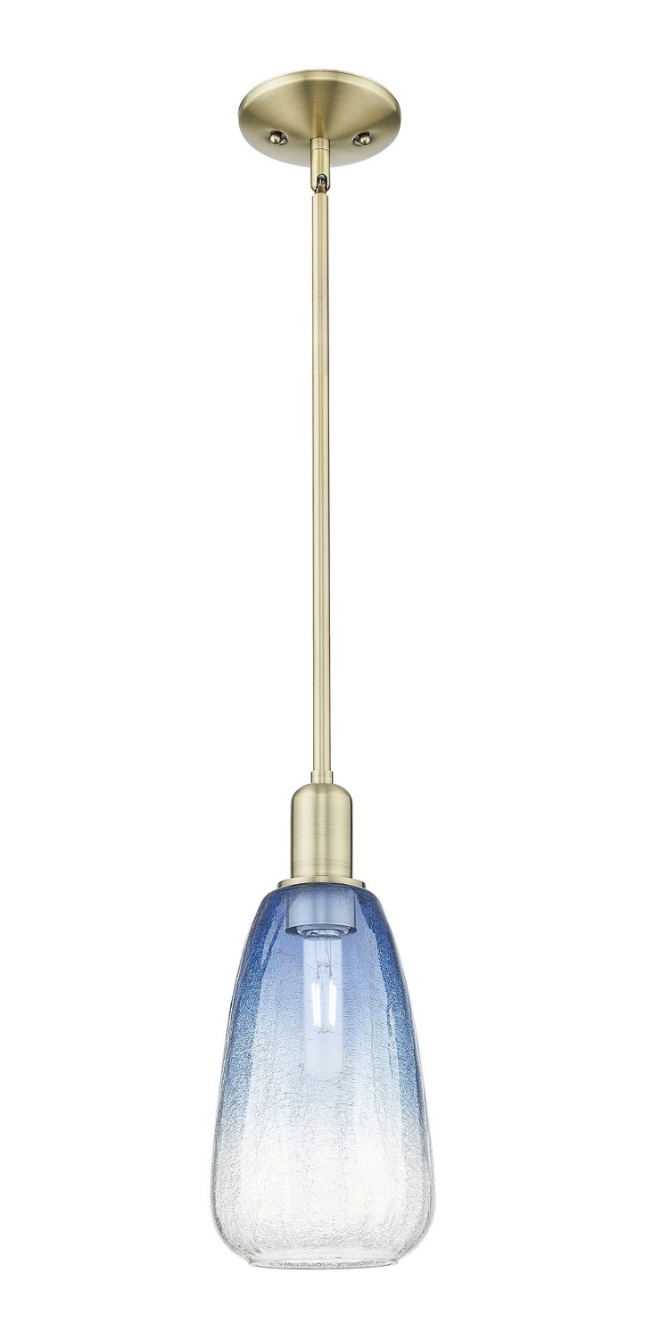 One Light Mini Pendant by Innovations - Arcadia Collection, Antique Brass Finish - 716-1S-AB-G480-6SB