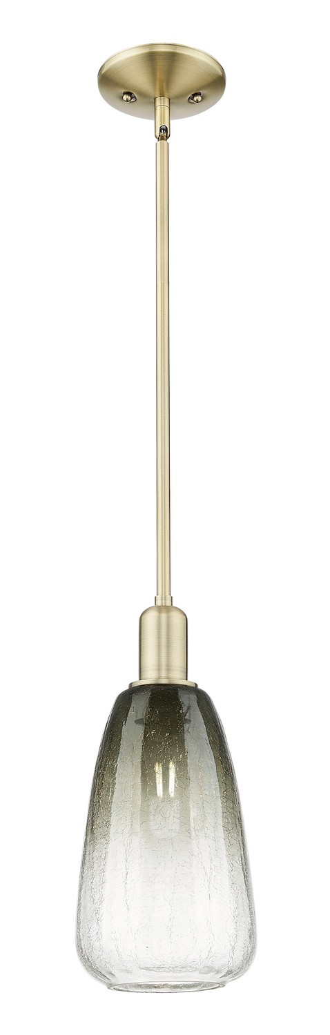 One Light Mini Pendant by Innovations - Arcadia Collection, Antique Brass Finish - 716-1S-AB-G480-6SL