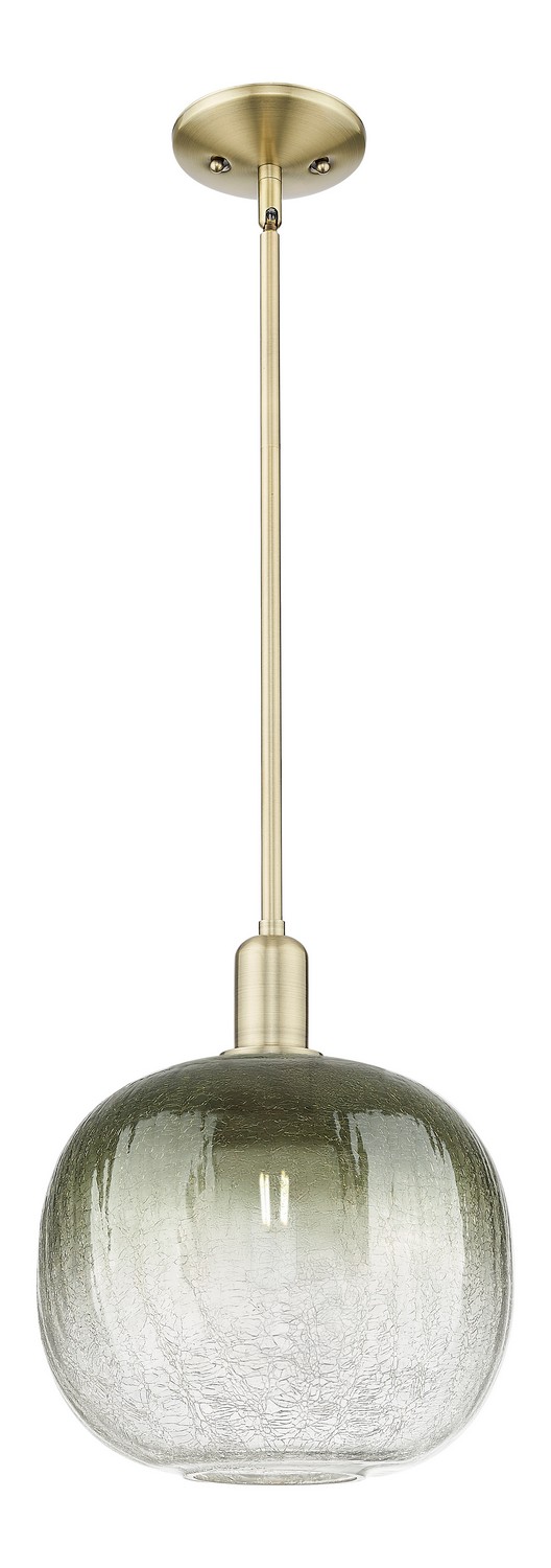 One Light Mini Pendant by Innovations - Arcadia Collection, Antique Brass Finish - 716-1S-AB-G481-10SL