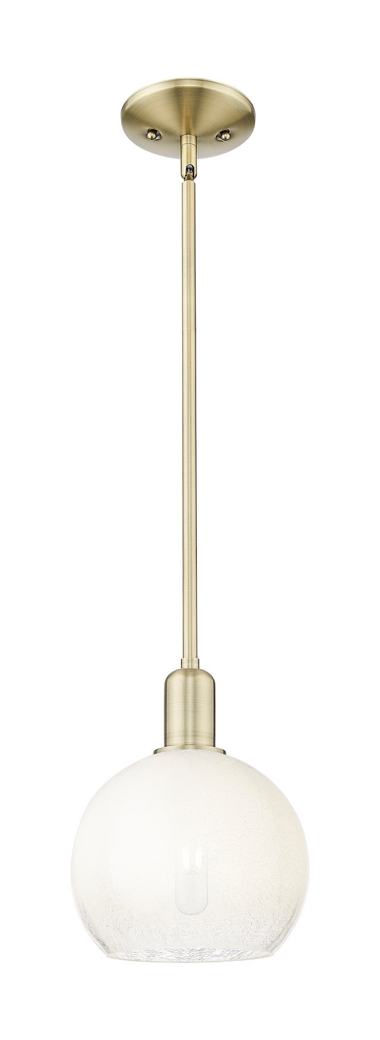 One Light Mini Pendant by Innovations - Arcadia Collection, Antique Brass Finish - 716-1S-AB-G483-8OP