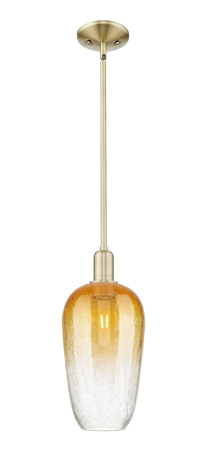 One Light Mini Pendant by Innovations - Arcadia Collection, Antique Brass Finish - 716-1S-AB-G484-7AM