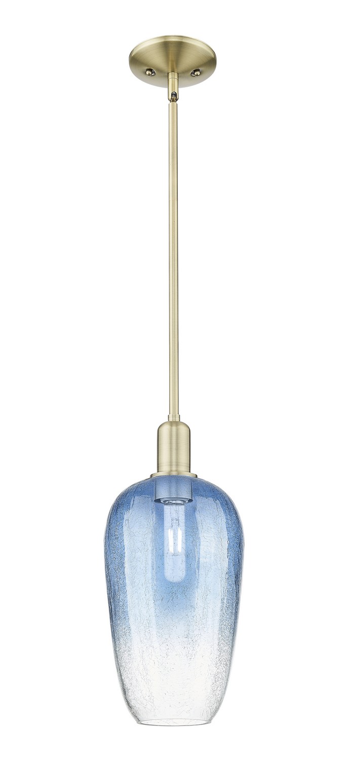 One Light Mini Pendant by Innovations - Arcadia Collection, Antique Brass Finish - 716-1S-AB-G484-7SB