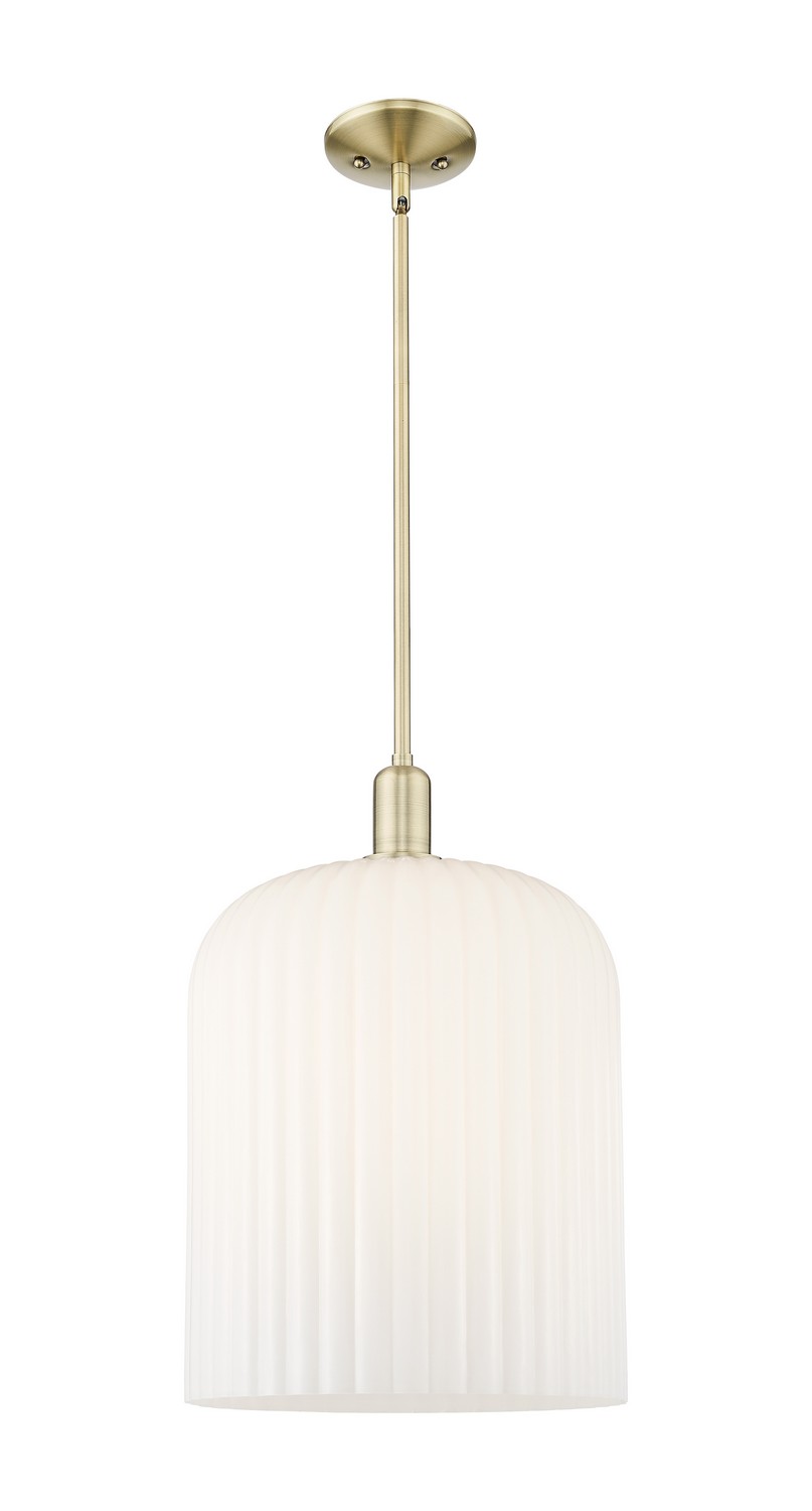 One Light Mini Pendant by Innovations - Arcadia Collection, Antique Brass Finish - 716-1S-AB-G559-12GWH