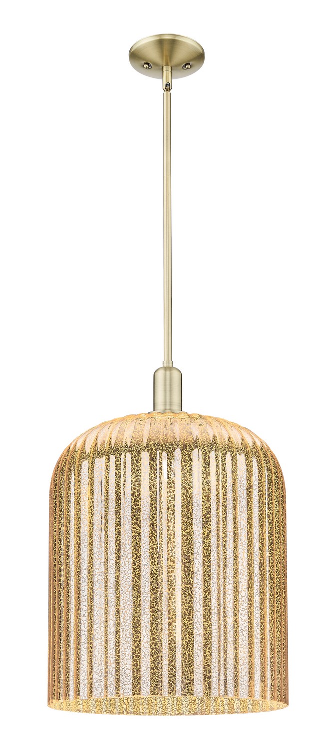 One Light Mini Pendant by Innovations - Arcadia Collection, Antique Brass Finish - 716-1S-AB-G559-12ME