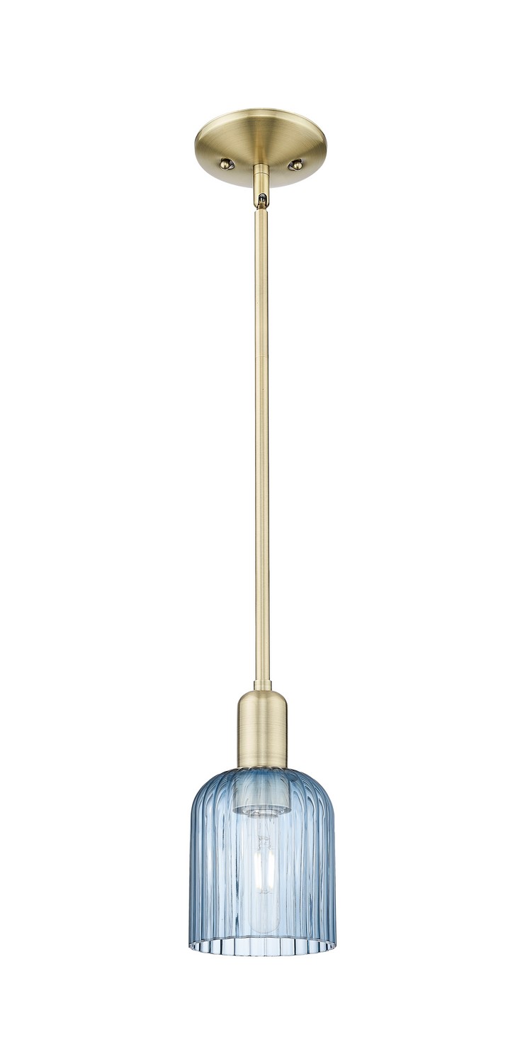 One Light Mini Pendant by Innovations - Arcadia Collection, Antique Brass Finish - 716-1S-AB-G559-5BL