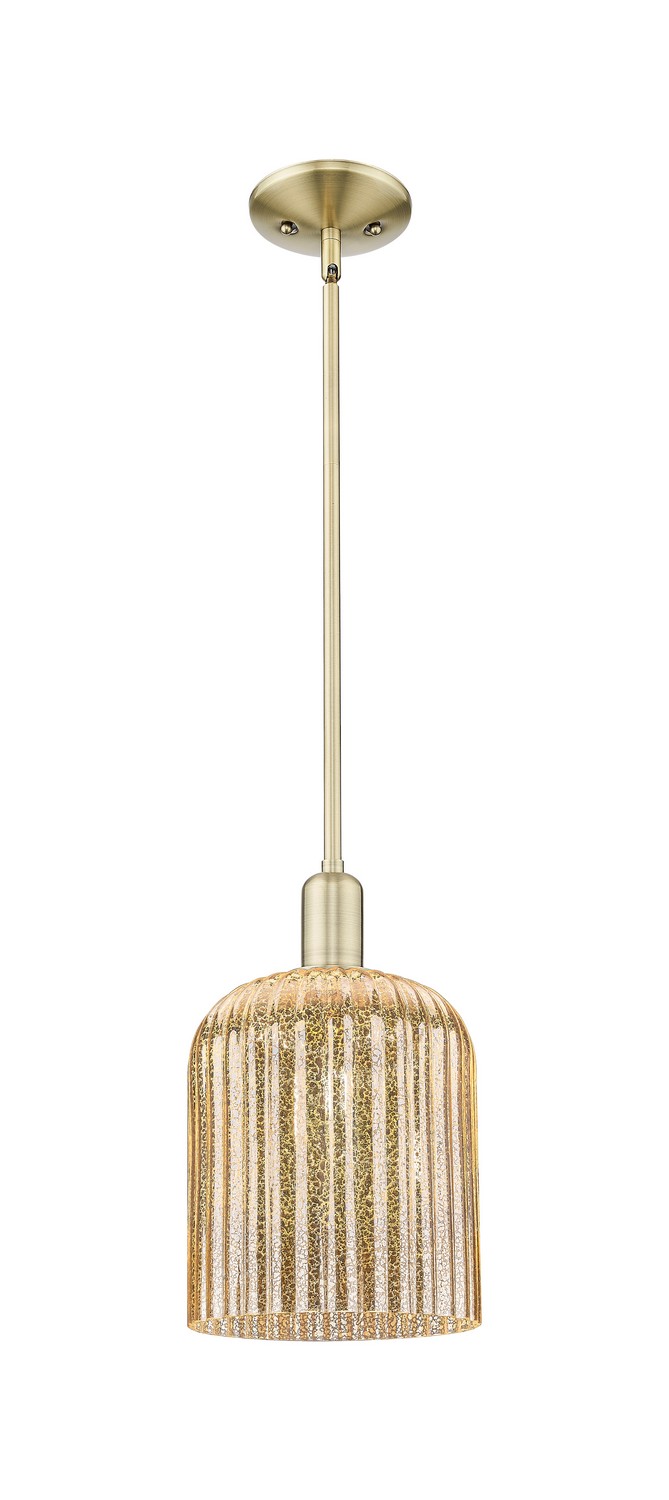 One Light Mini Pendant by Innovations - Arcadia Collection, Antique Brass Finish - 716-1S-AB-G559-8ME