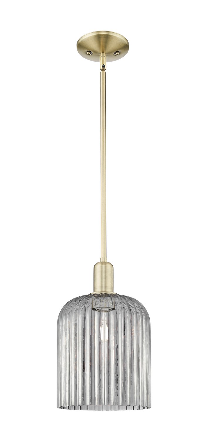 One Light Mini Pendant by Innovations - Arcadia Collection, Antique Brass Finish - 716-1S-AB-G559-8SM