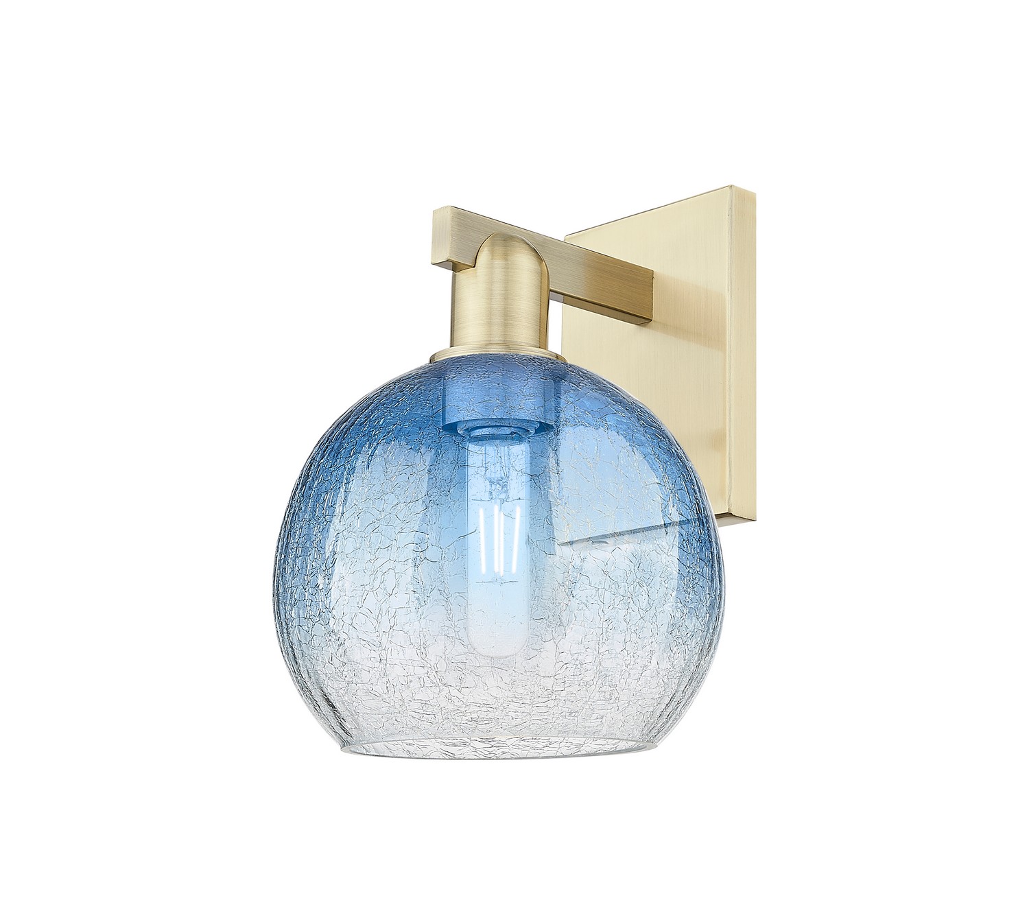 One Light Wall Sconce by Innovations - Arcadia Collection, Antique Brass Finish - 716-1W-AB-G483-8SB