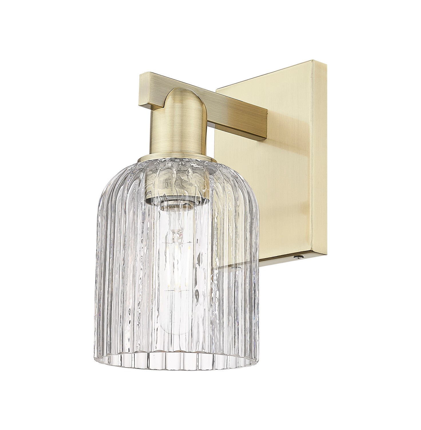 One Light Wall Sconce by Innovations - Arcadia Collection, Antique Brass Finish - 716-1W-AB-G559-5CL