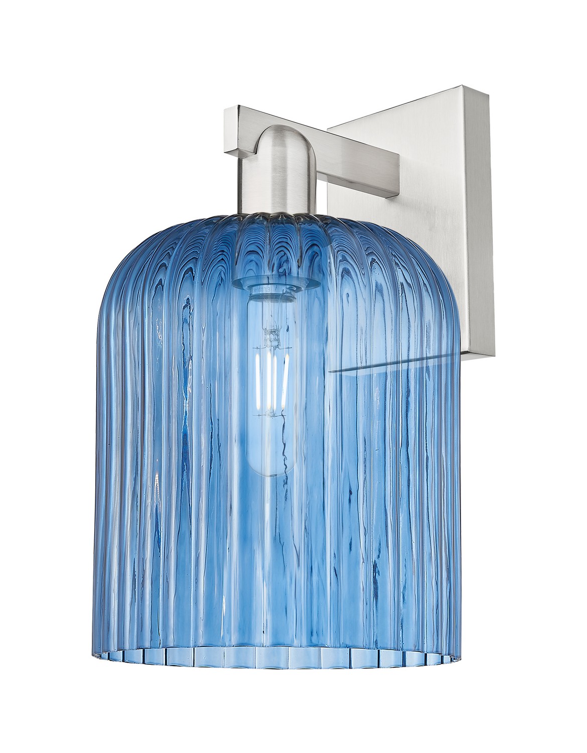 One Light Wall Sconce by Innovations - Arcadia Collection, Brushed Satin Nickel Finish - 716-1W-SN-G559-8BL