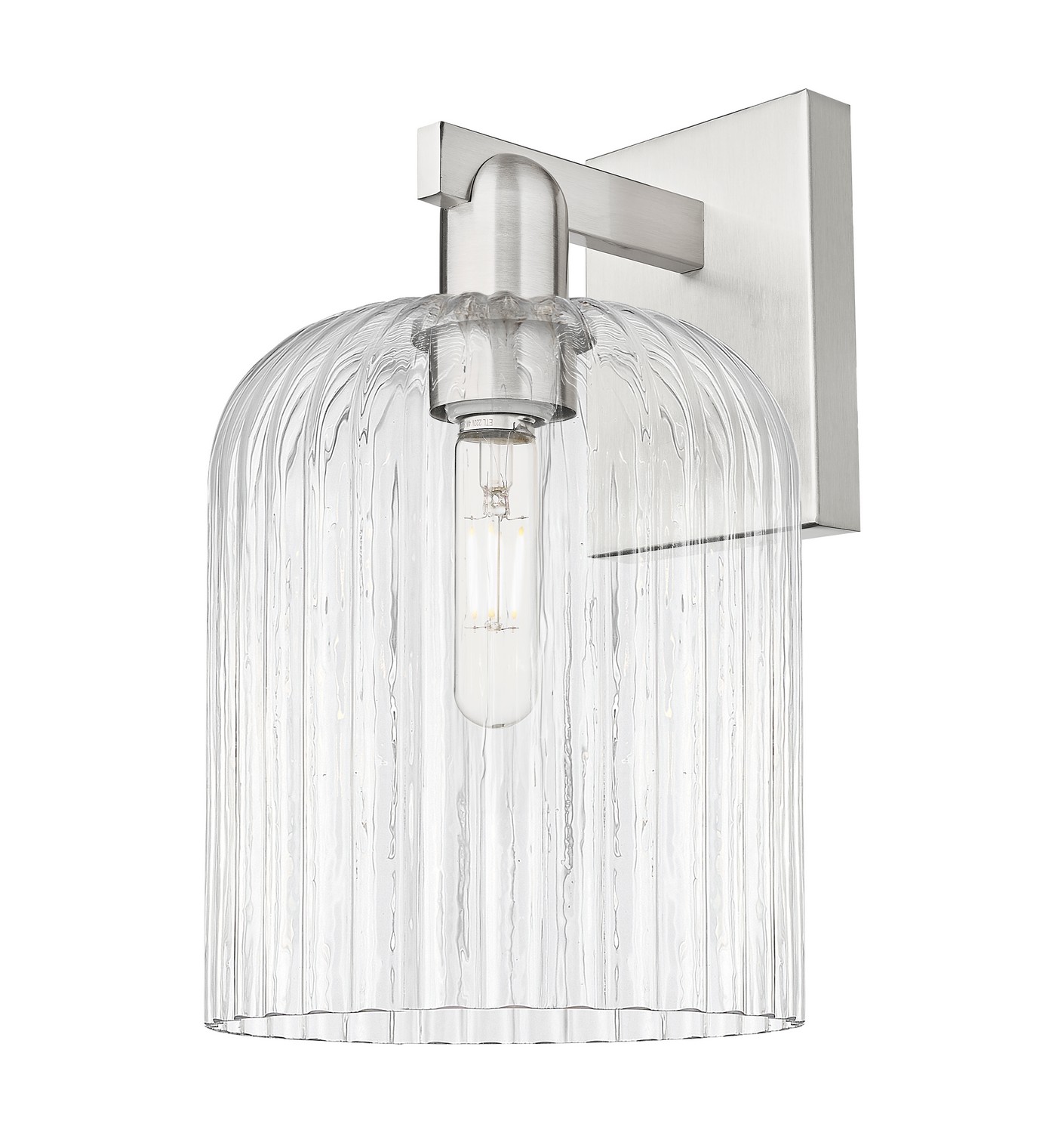 One Light Wall Sconce by Innovations - Arcadia Collection, Brushed Satin Nickel Finish - 716-1W-SN-G559-8CL