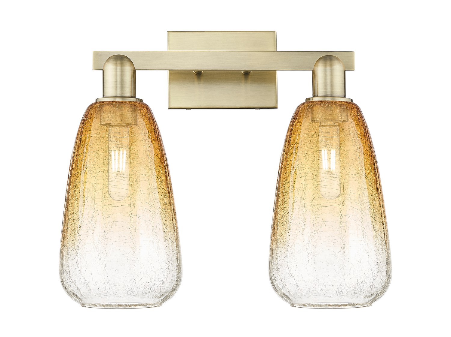 Two Light Bath Vanity by Innovations - Arcadia Collection, Antique Brass Finish - 716-2W-AB-G480-6AM