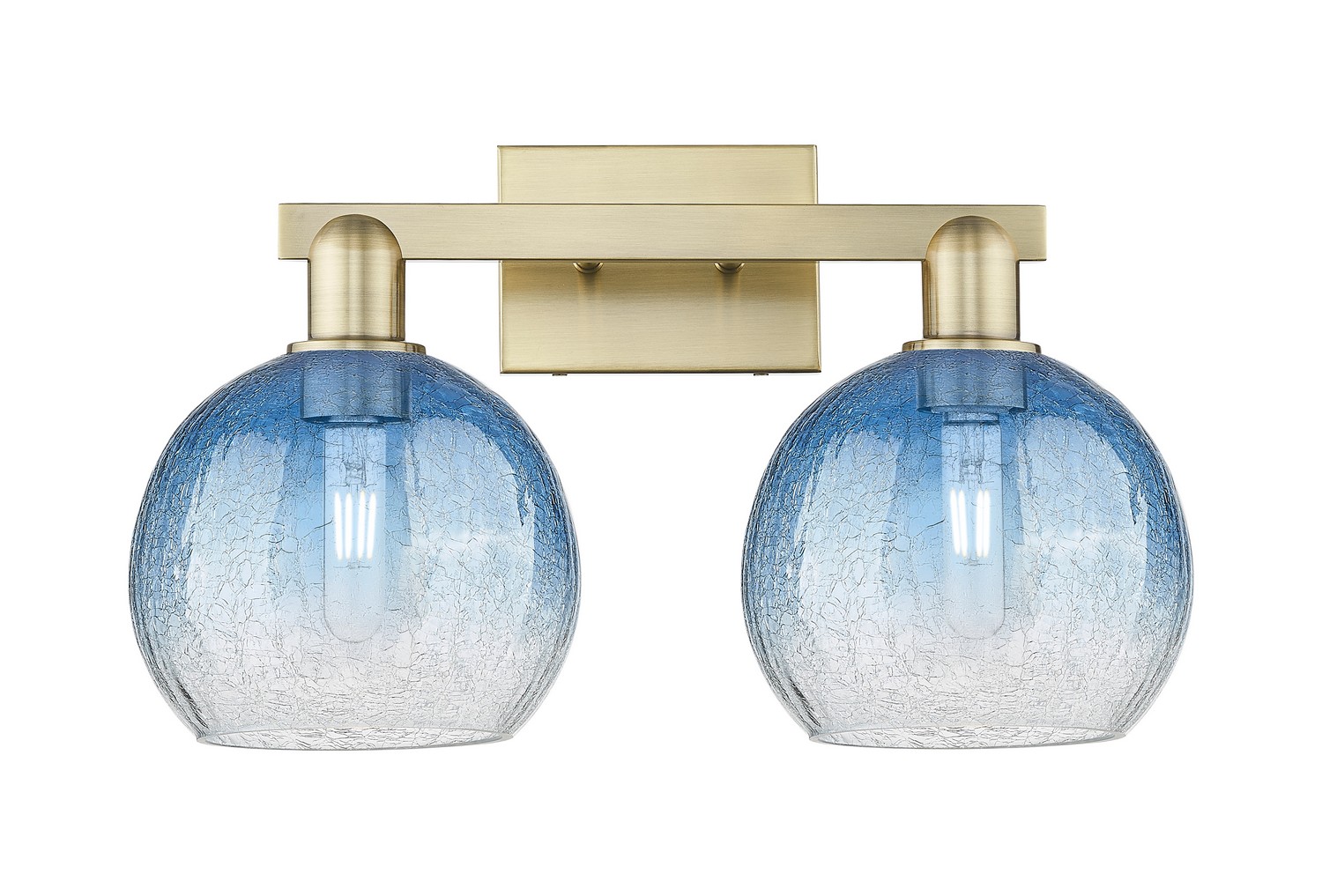 Two Light Bath Vanity by Innovations - Arcadia Collection, Antique Brass Finish - 716-2W-AB-G483-8SB