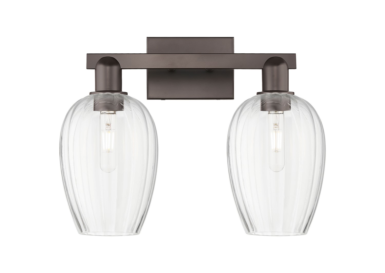 Two Light Bath Vanity by Innovations - Arcadia Collection, Oil Rubbed Bronze Finish - 716-2W-OB-G457-6CL